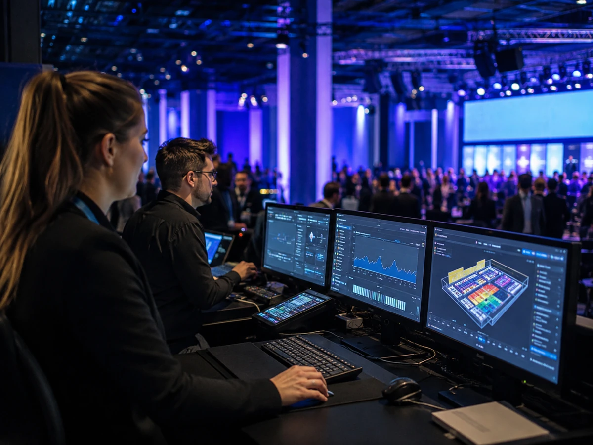 Technical venue operations at a conference